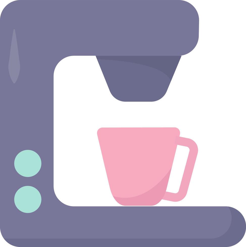 Coffee machine, illustration, vector on white background.