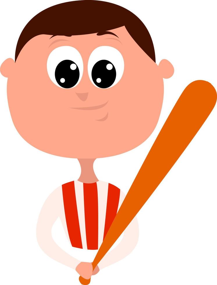 Baseball player, illustration, vector on white background.