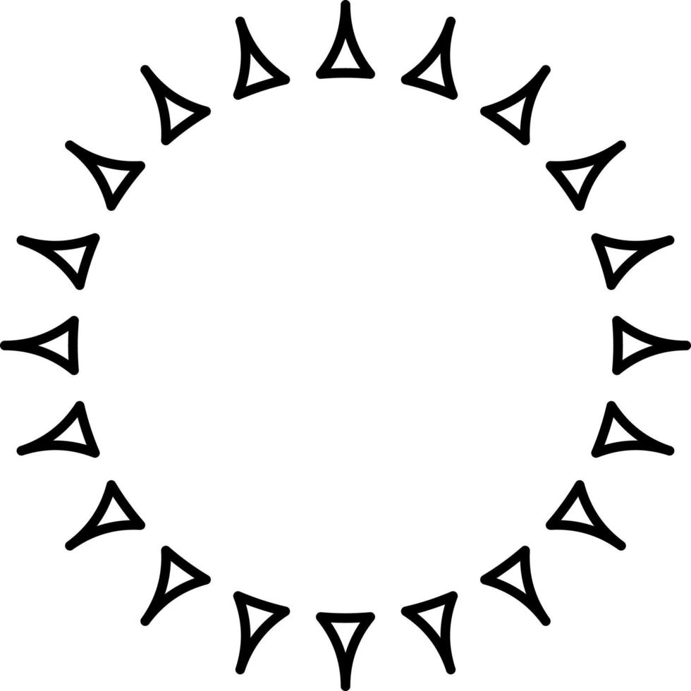 Tiny sun rays, illustration, vector on white background.
