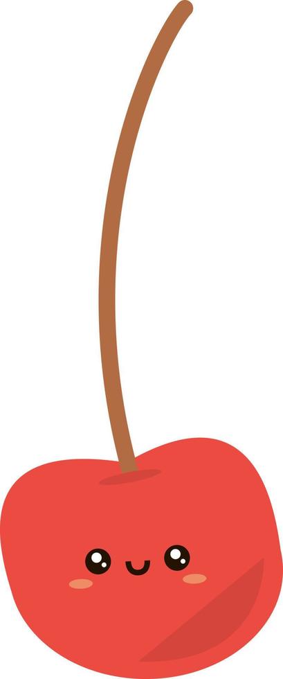 Cute cherry, illustration, vector on white background.
