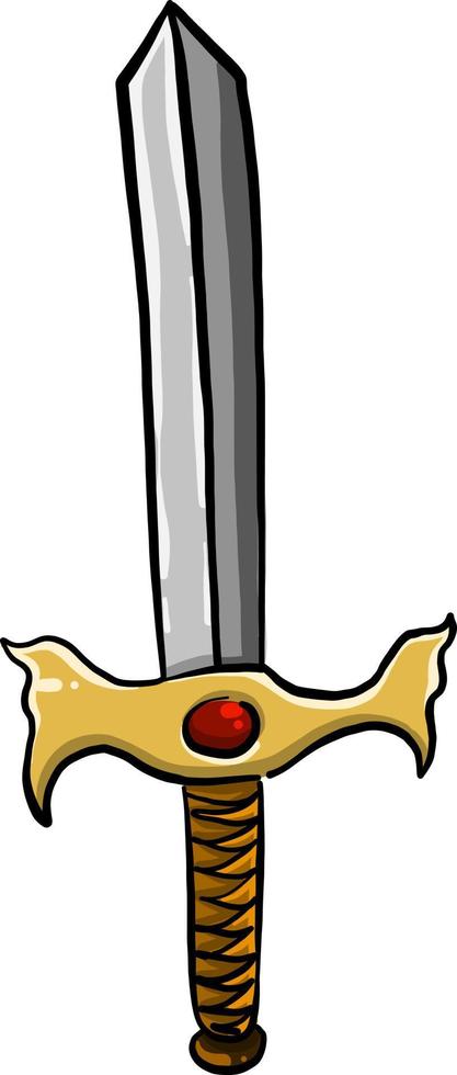 Big sword , illustration, vector on white background