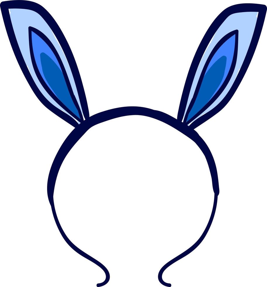 Bunny ears headband, illustration, vector on white background.