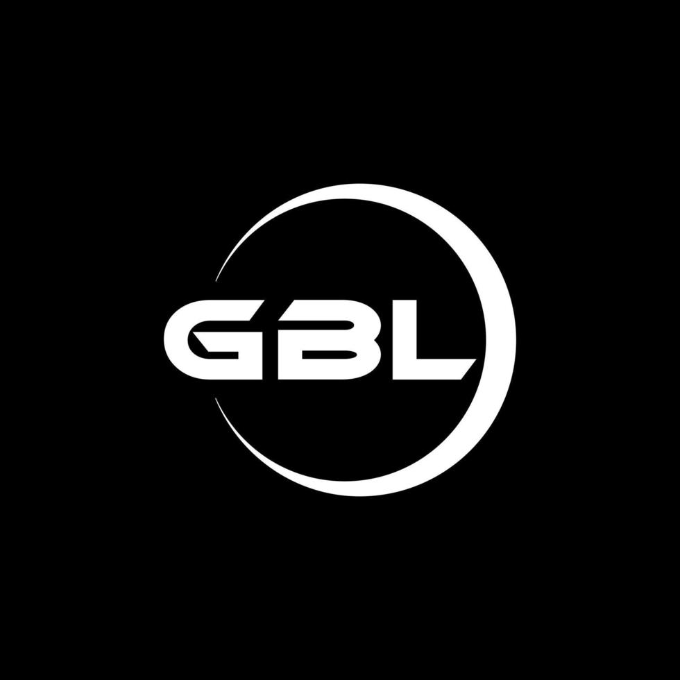 GBL letter logo design in illustration. Vector logo, calligraphy designs for logo, Poster, Invitation, etc.