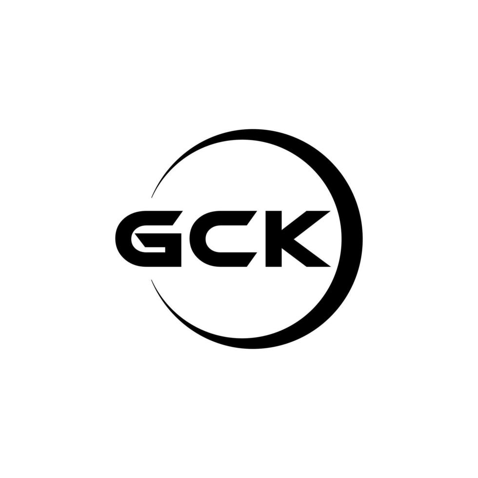 diseño del logotipo de la letra gck en la ilustración. logotipo vectorial, diseños de caligrafía para logotipo, afiche, invitación, etc. vector