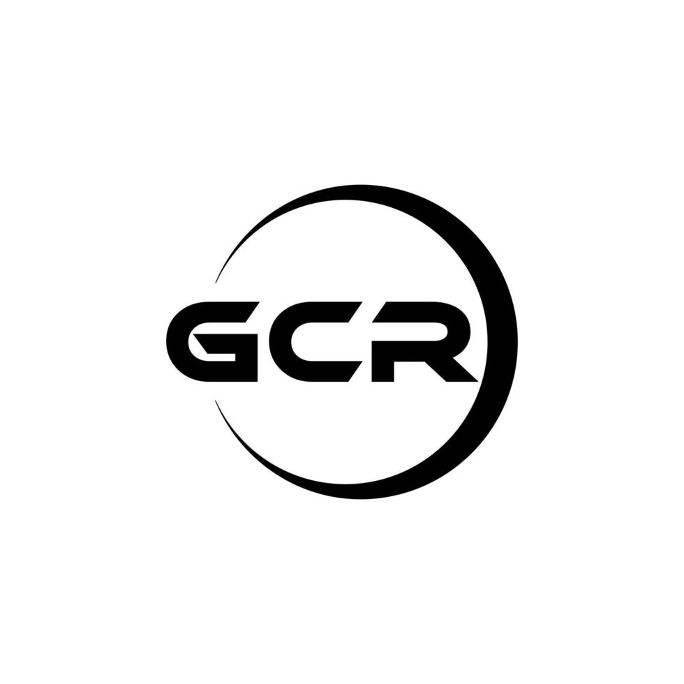 diseño del logotipo de la letra gcr en la ilustración. logotipo vectorial, diseños de caligrafía para logotipo, afiche, invitación, etc. vector