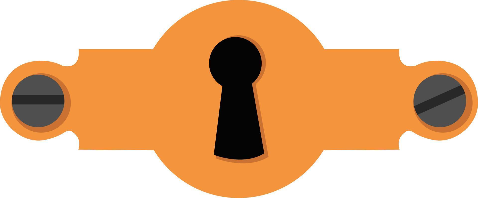 Keyhole, illustration, vector on white background.