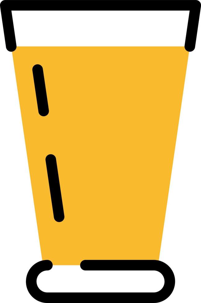 Glass of water, illustration, vector on a white background.