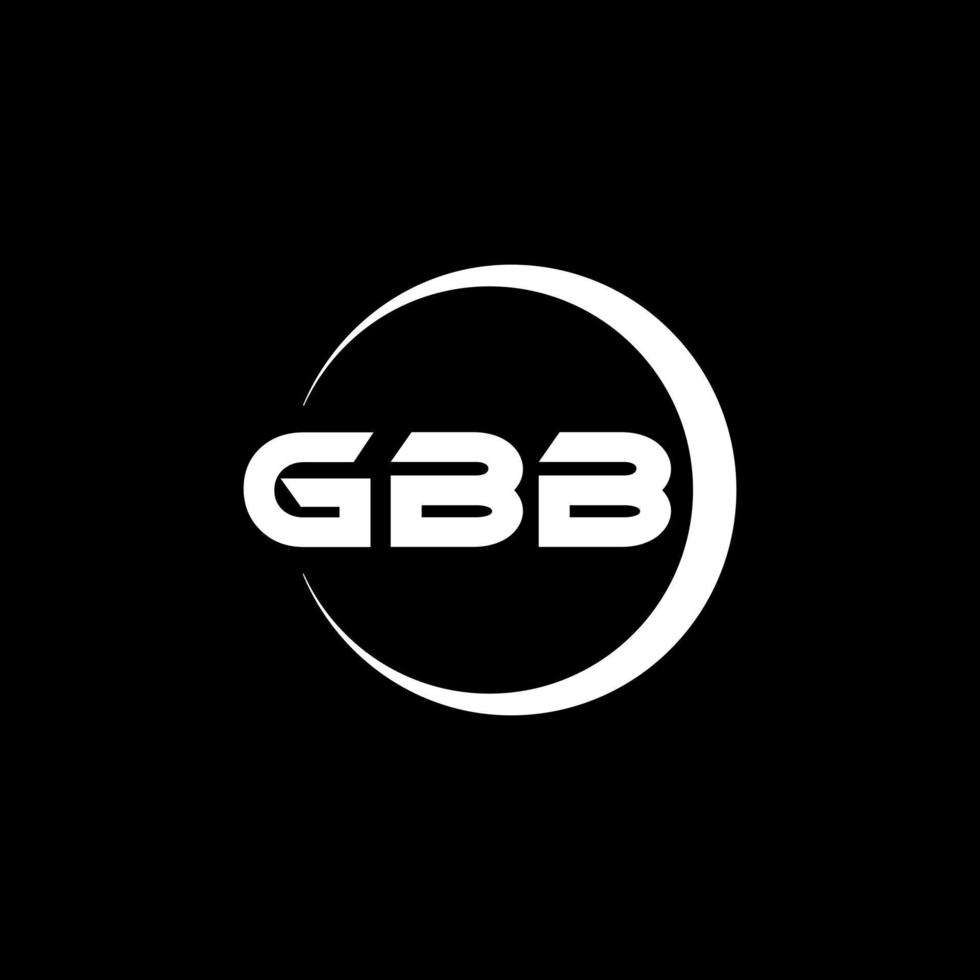 GBB letter logo design in illustration. Vector logo, calligraphy designs for logo, Poster, Invitation, etc.
