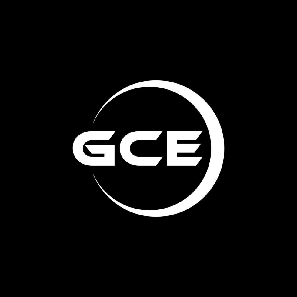 diseño del logotipo de la letra gce en la ilustración. logotipo vectorial, diseños de caligrafía para logotipo, afiche, invitación, etc. vector