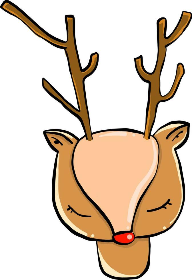 Little deer, illustration, vector on white background.