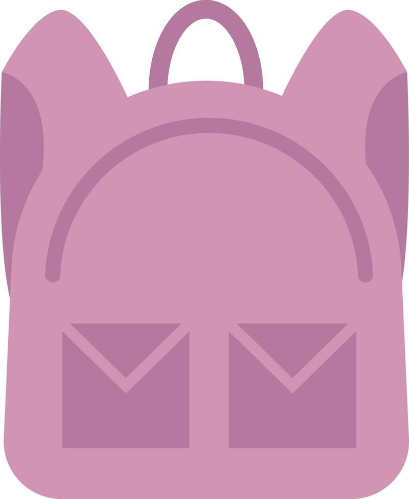 mochila rosa, ilustración, vector sobre fondo blanco.