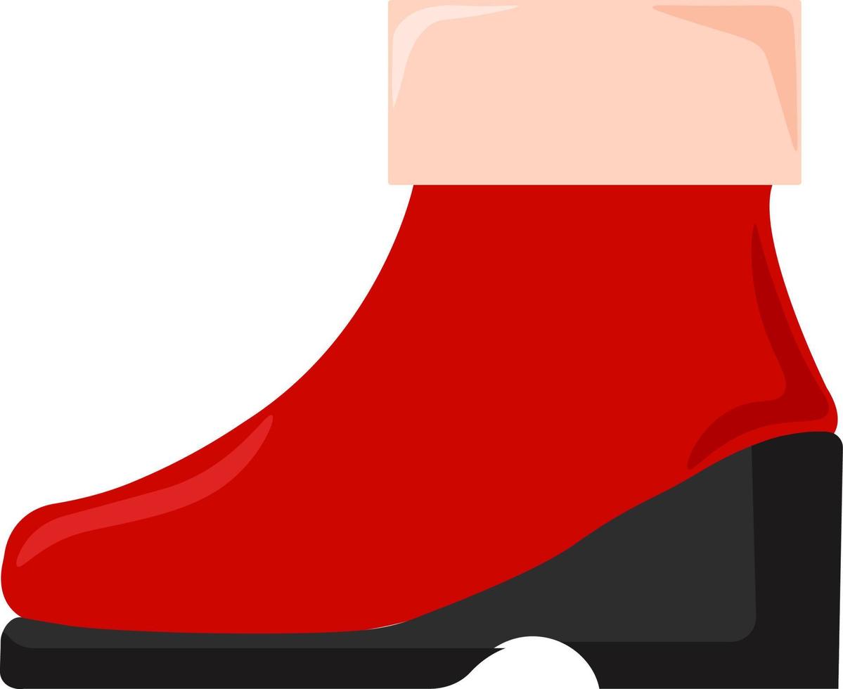 zapato rojo, ilustración, vector sobre fondo blanco.