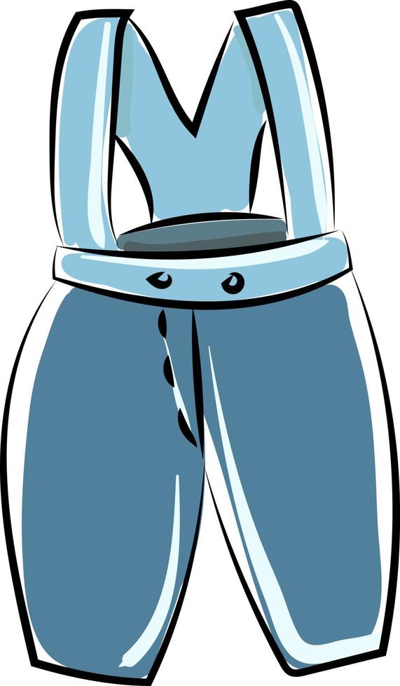 Boys pants, illustration, vector on white background.
