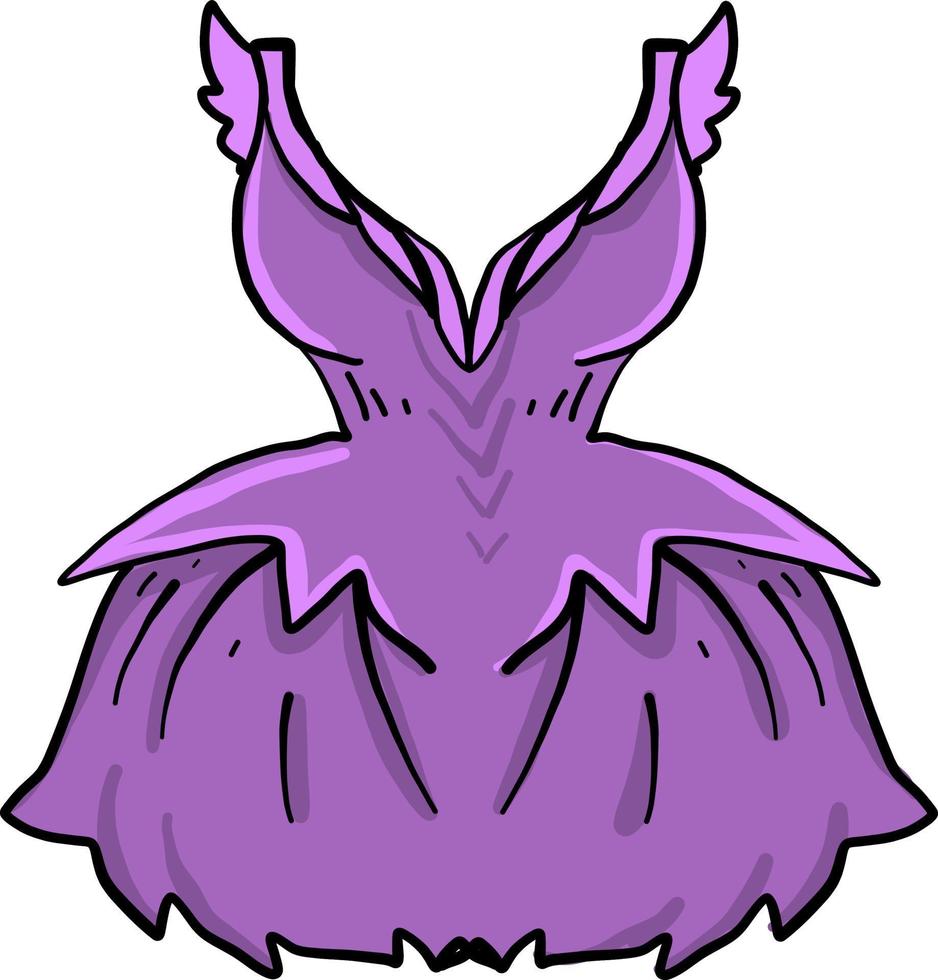 Cool purple dress, illustration, vector on white background.