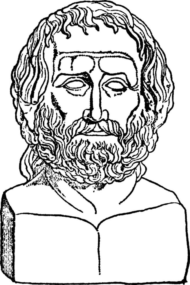 Euripides, vintage illustration vector