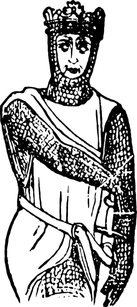 Chain armor, vintage illustration. vector