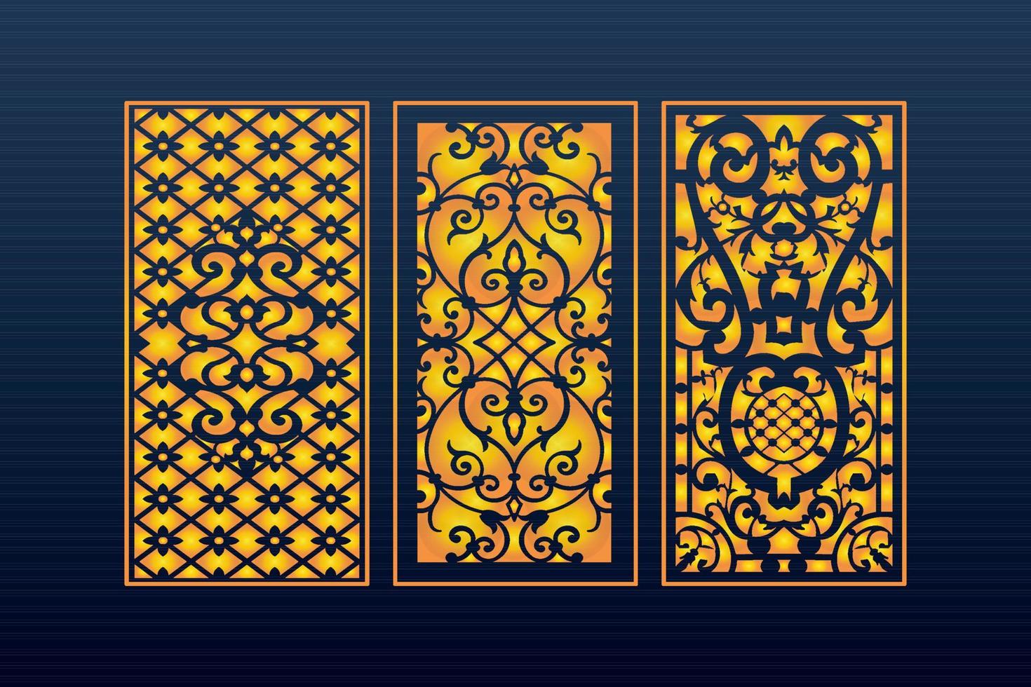 Abstract Geometric islamic Background Decorative Arabic Ornament Cnc Cut Laser Pattern vector