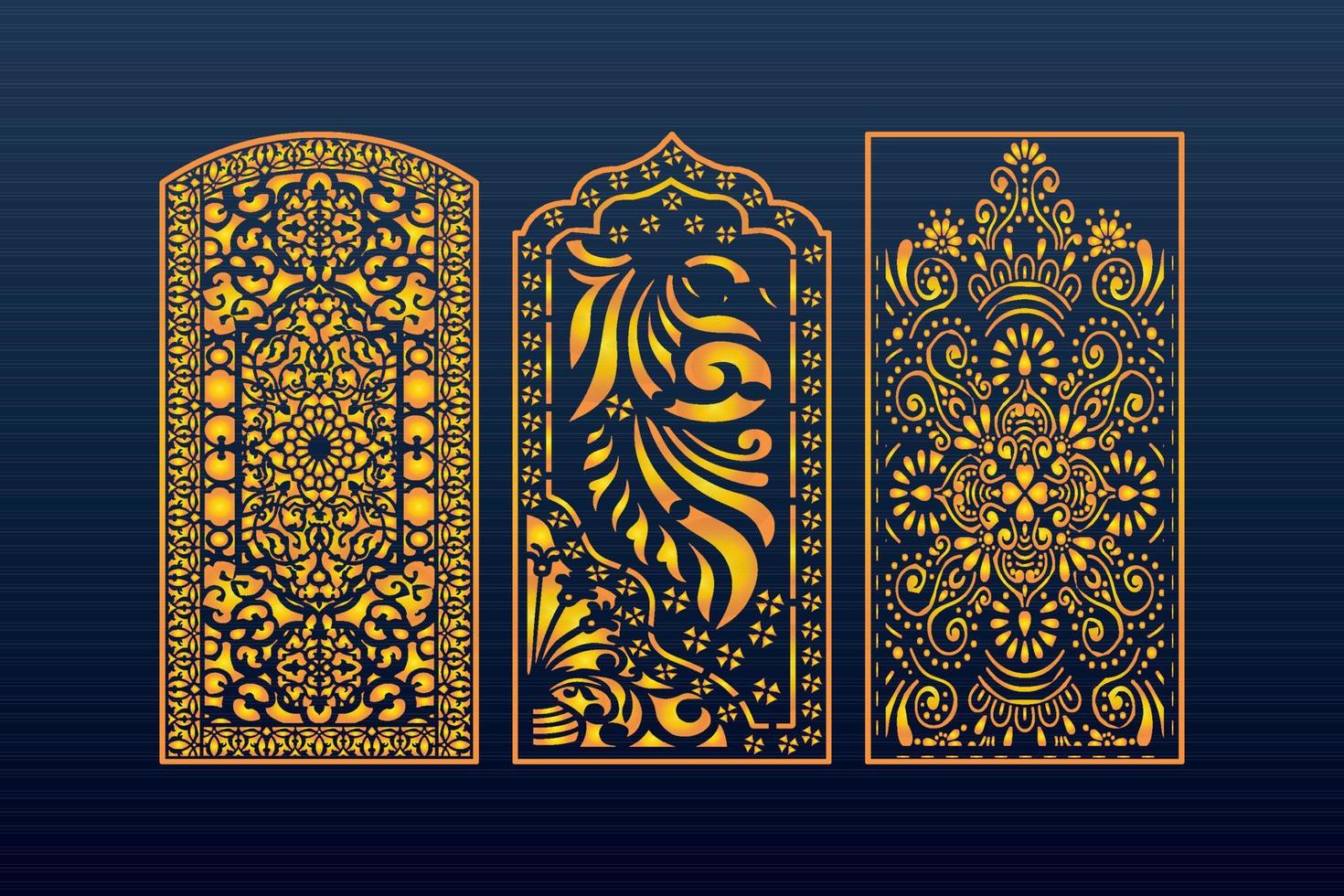 Abstract Geometric islamic Background Decorative Arabic Ornament Cnc Cut Laser Pattern vector