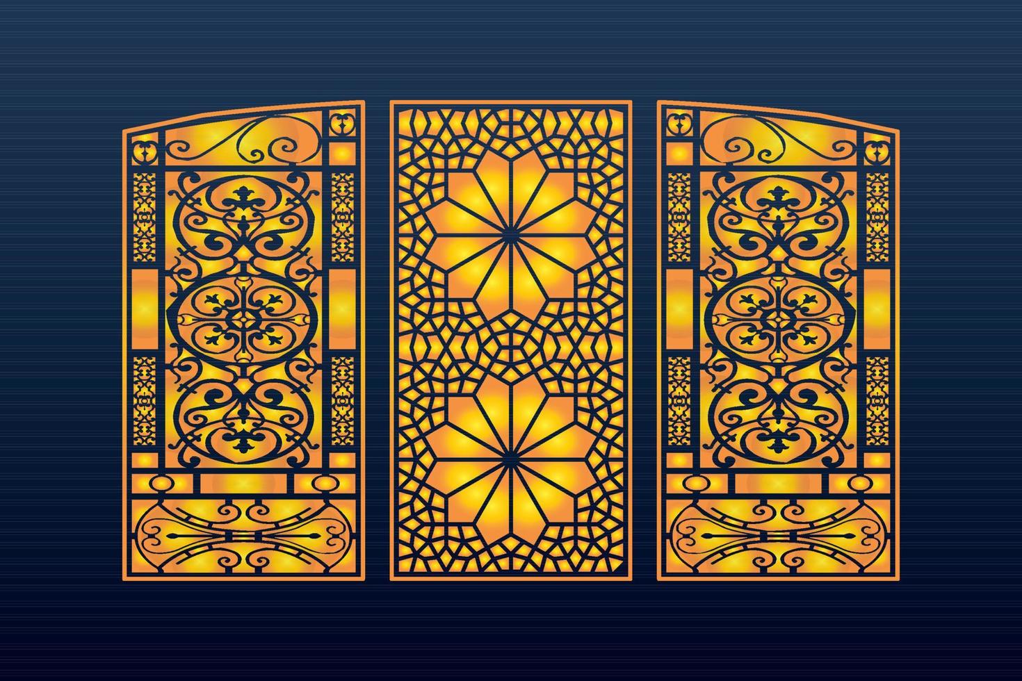 Abstract Geometric islamic Background Decorative Arabic Ornament Cnc Cut Laser Pattern vector