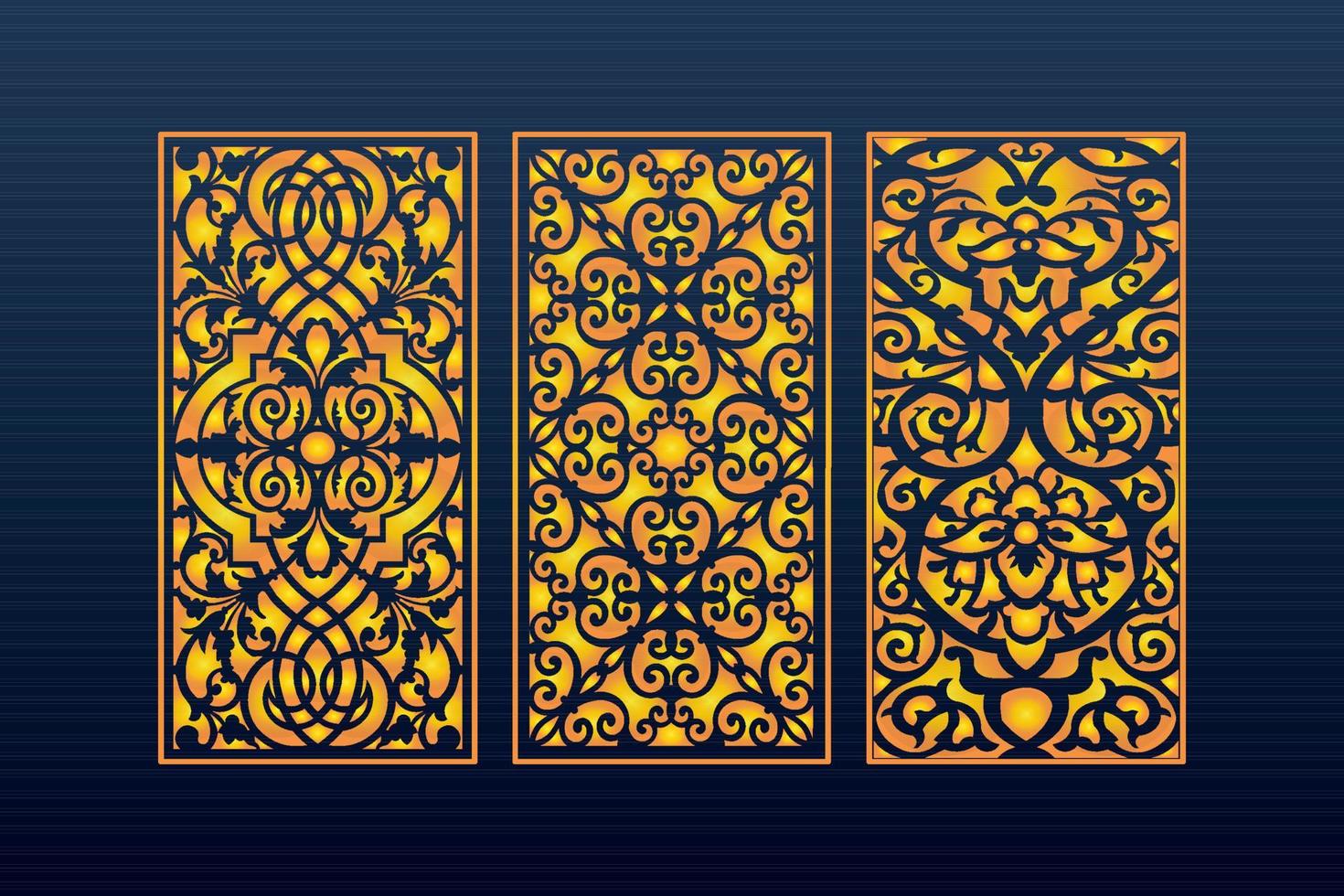 Abstract Geometric islamic Background Decorative Arabic Ornament Cnc Cut Laser Pattern vector