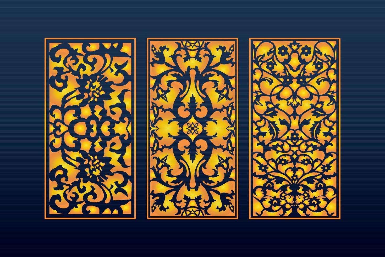 Abstract Geometric islamic Background Decorative Arabic Ornament Cnc Cut Laser Pattern vector
