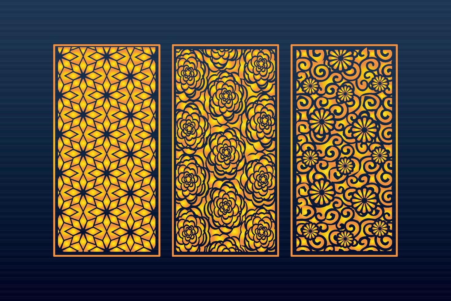 Abstract Geometric islamic Background Decorative Arabic Ornament Cnc Cut Laser Pattern vector