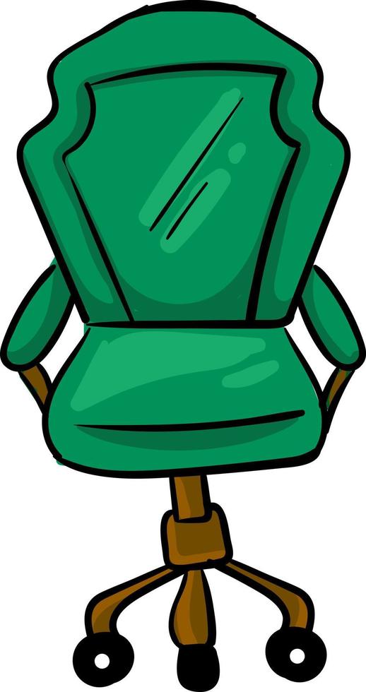 Silla de juego verde, ilustración, vector sobre fondo blanco.