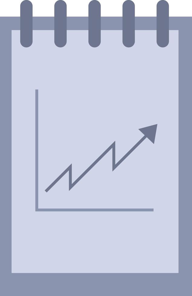 Office notebook chart, illustration, vector on white background.