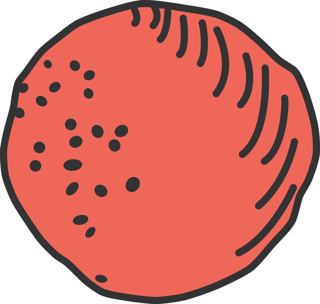 Red planet, illustration, vector, on a white background. vector