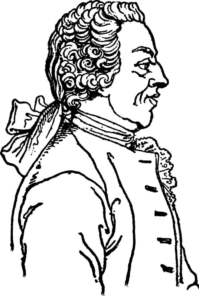 Sir Robert Walpole, Earl of Oxford vintage illustration vector