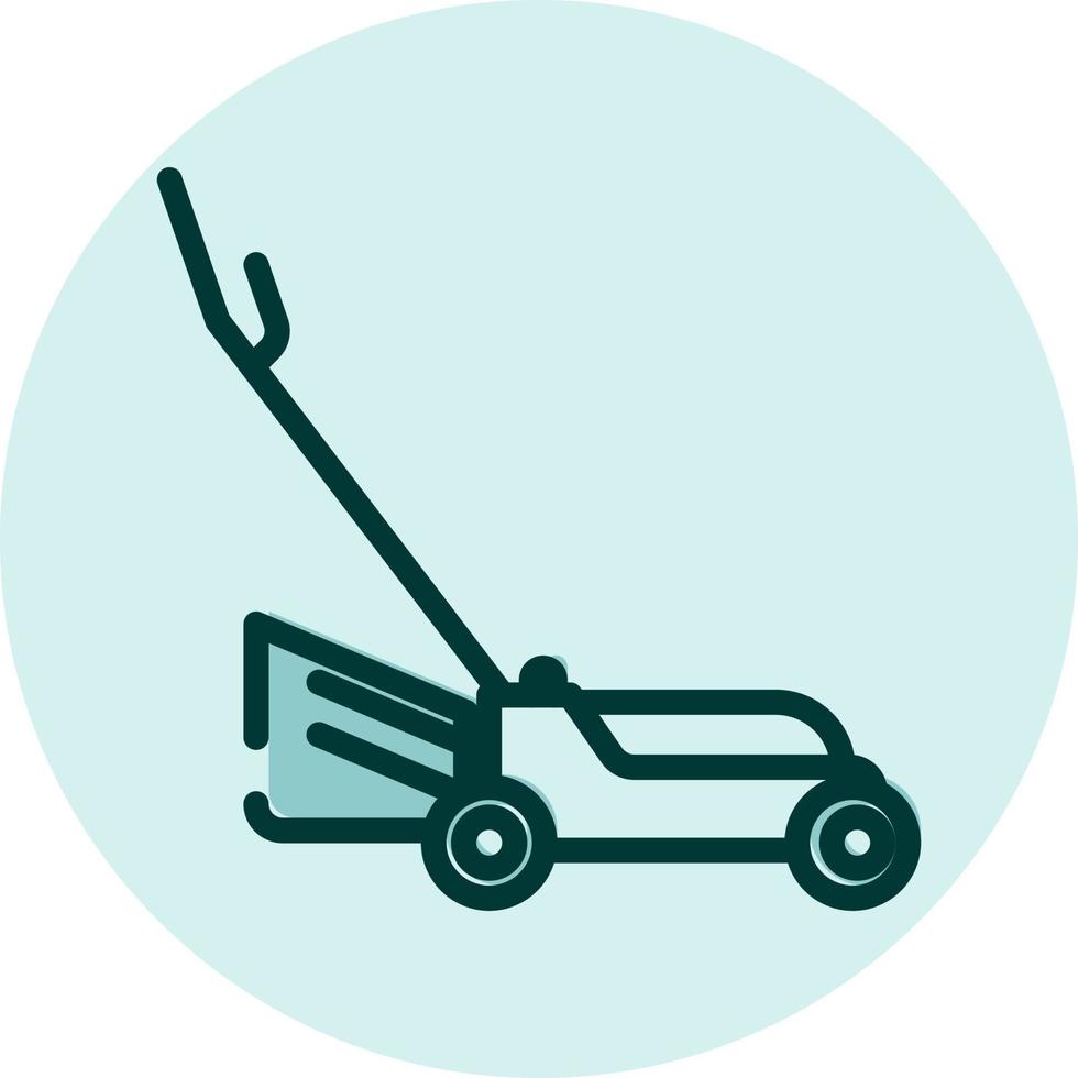 Farming lawnmower, illustration, vector on a white background.