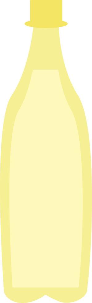 botella de color amarillo brillante, ilustración, vector, sobre un fondo blanco. vector