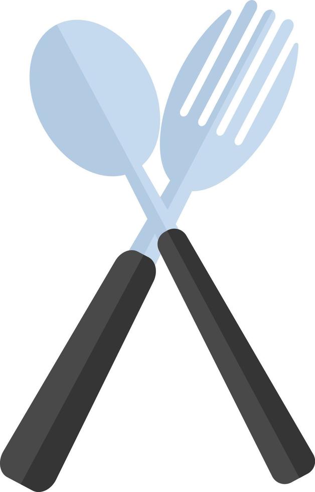 cuchara y tenedor, ilustración, vector sobre fondo blanco.