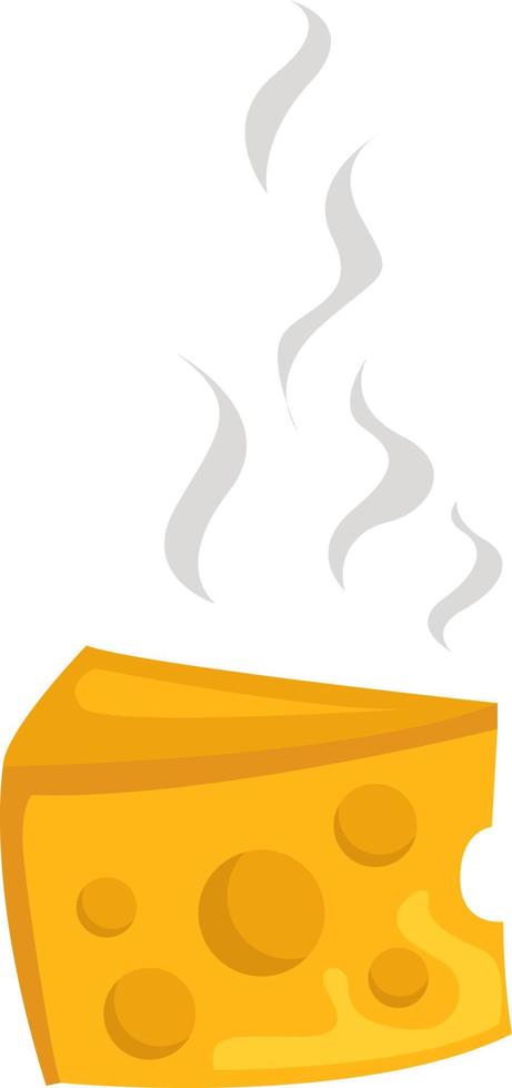 Smelly cheese, illustration, vector on white background.