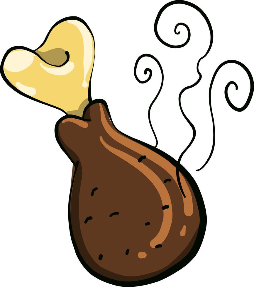 Hot chicken drum ,illustration,vector on white background vector