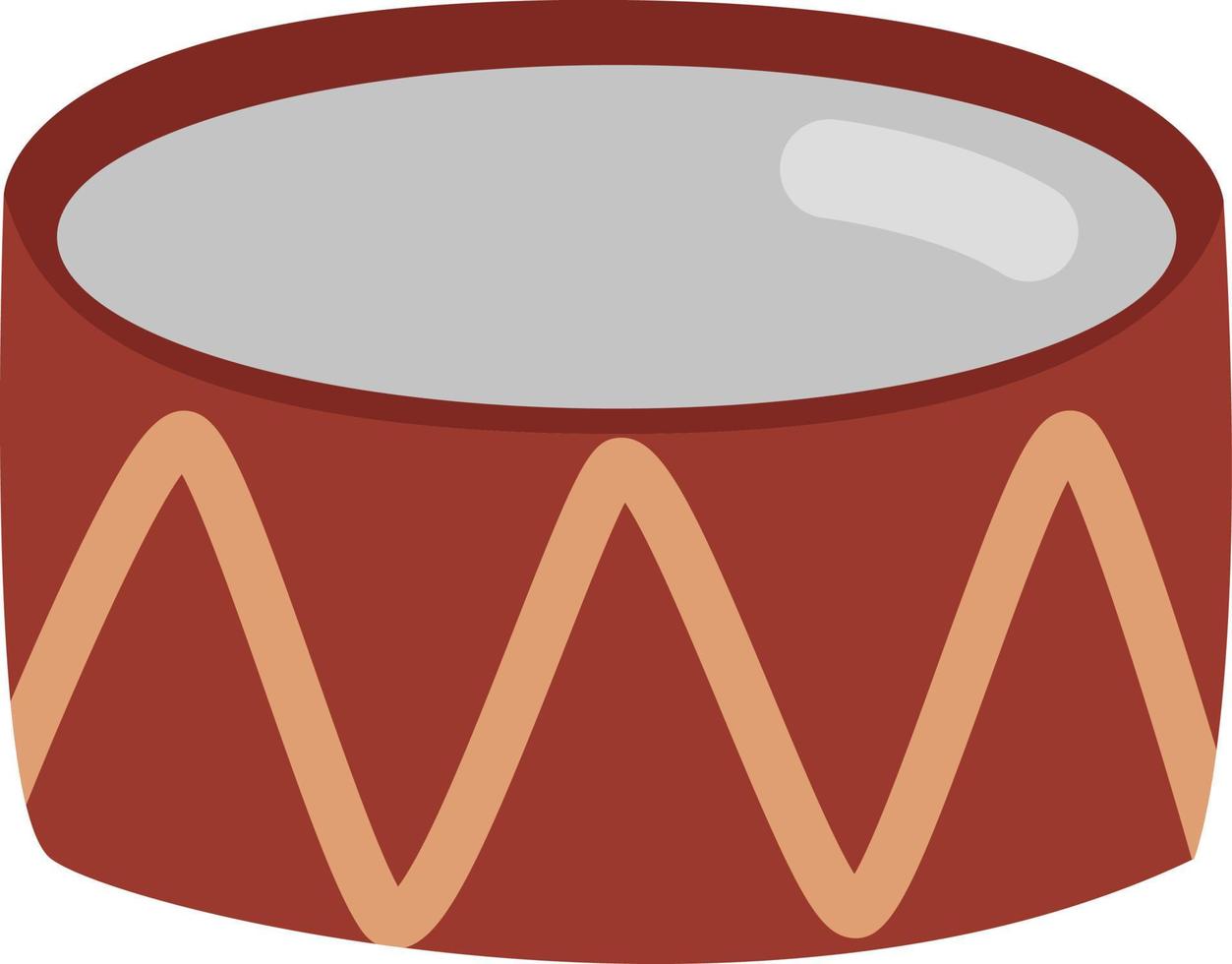 Wooden drum, illustration, vector, on a white background. vector