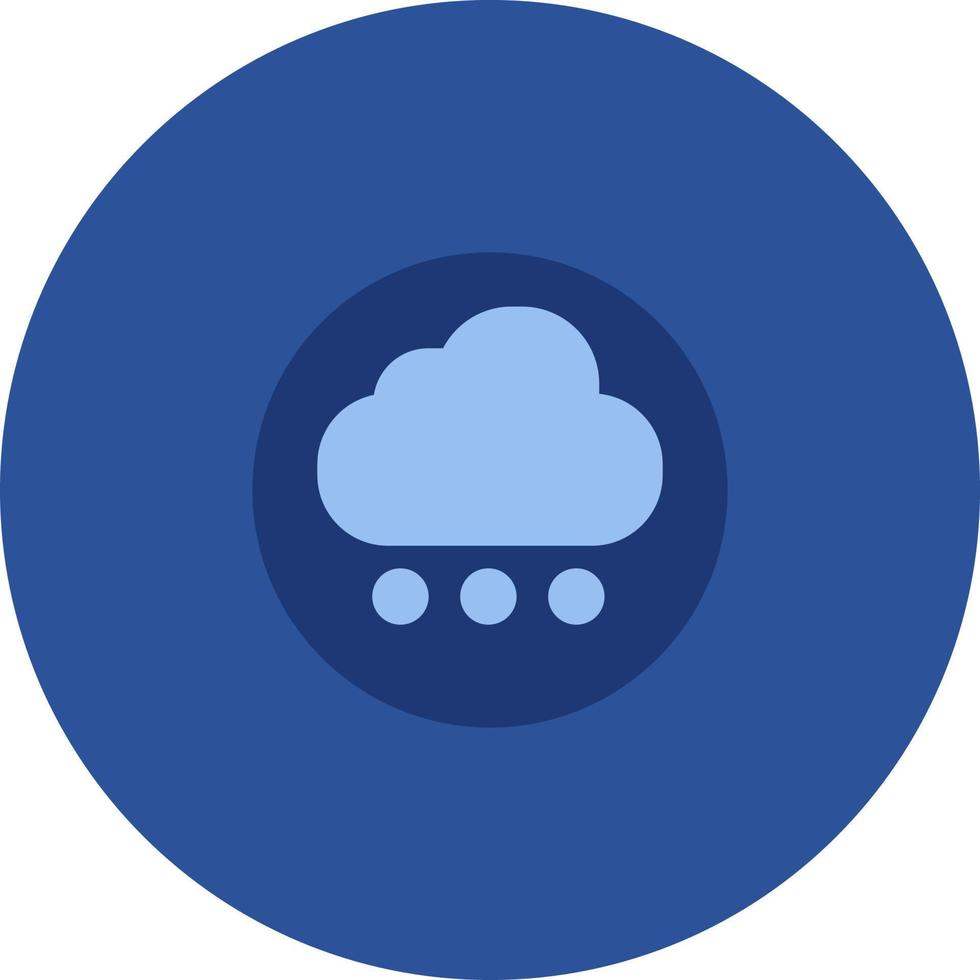 Snow cloud, illustration, vector on a white background.