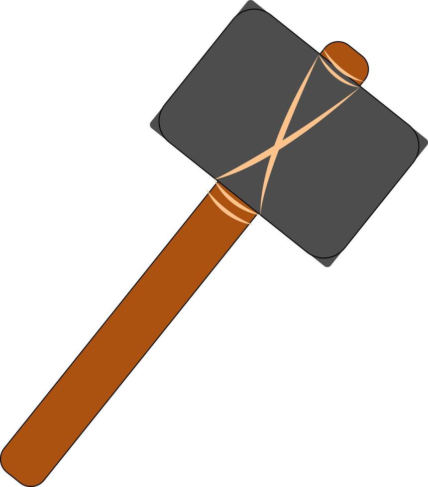 Big hammer, illustration, vector on white background.
