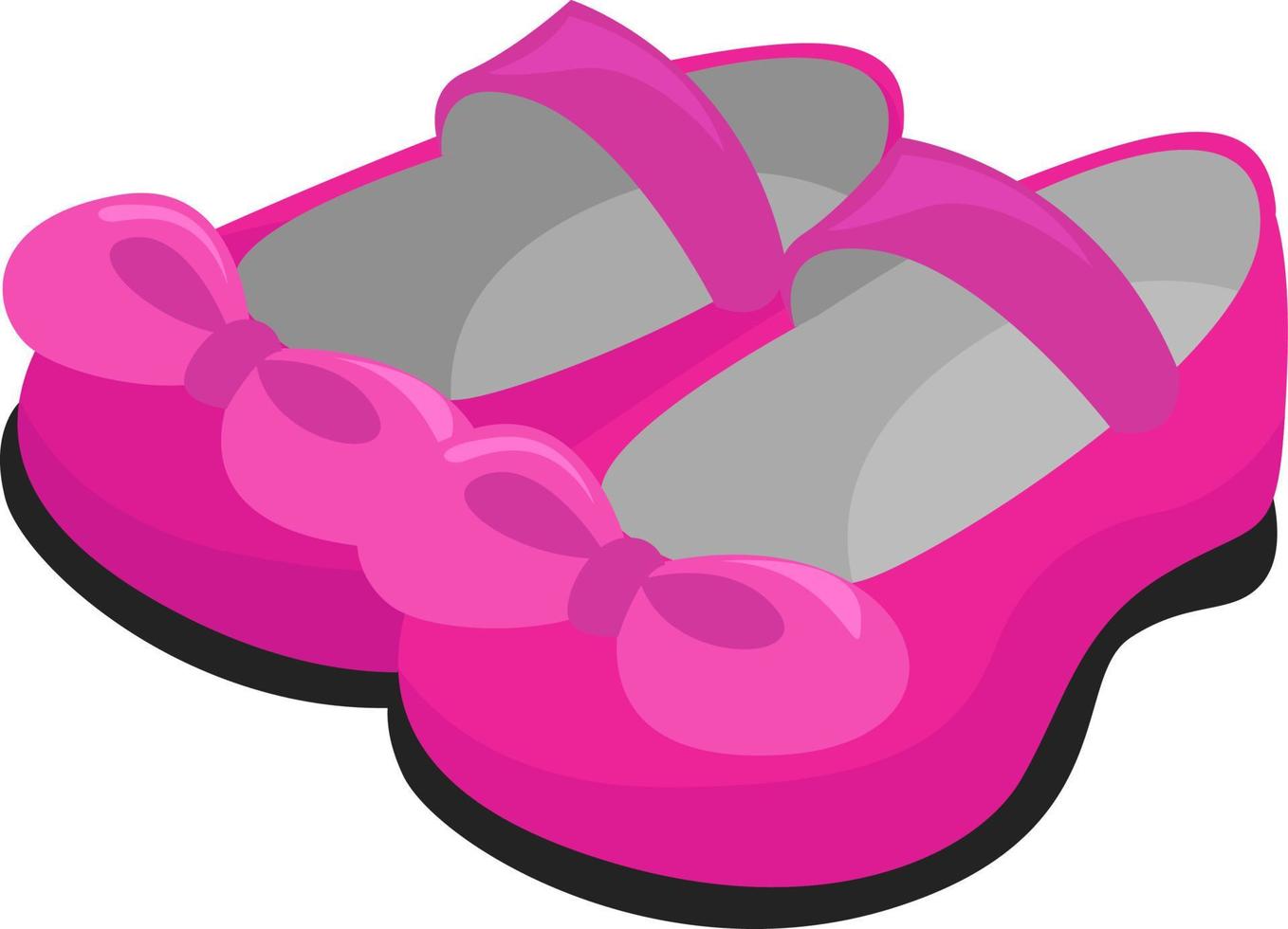 Pink shoes, illustration, vector on white background