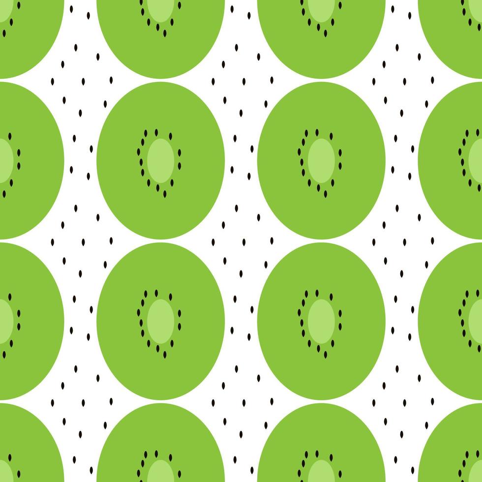 Kiwi wallpaper, illustration, vector on white background.