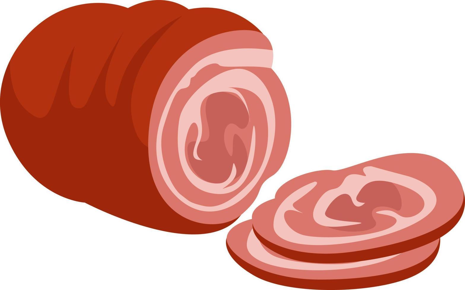 Pancetta food, illustration, vector on white background