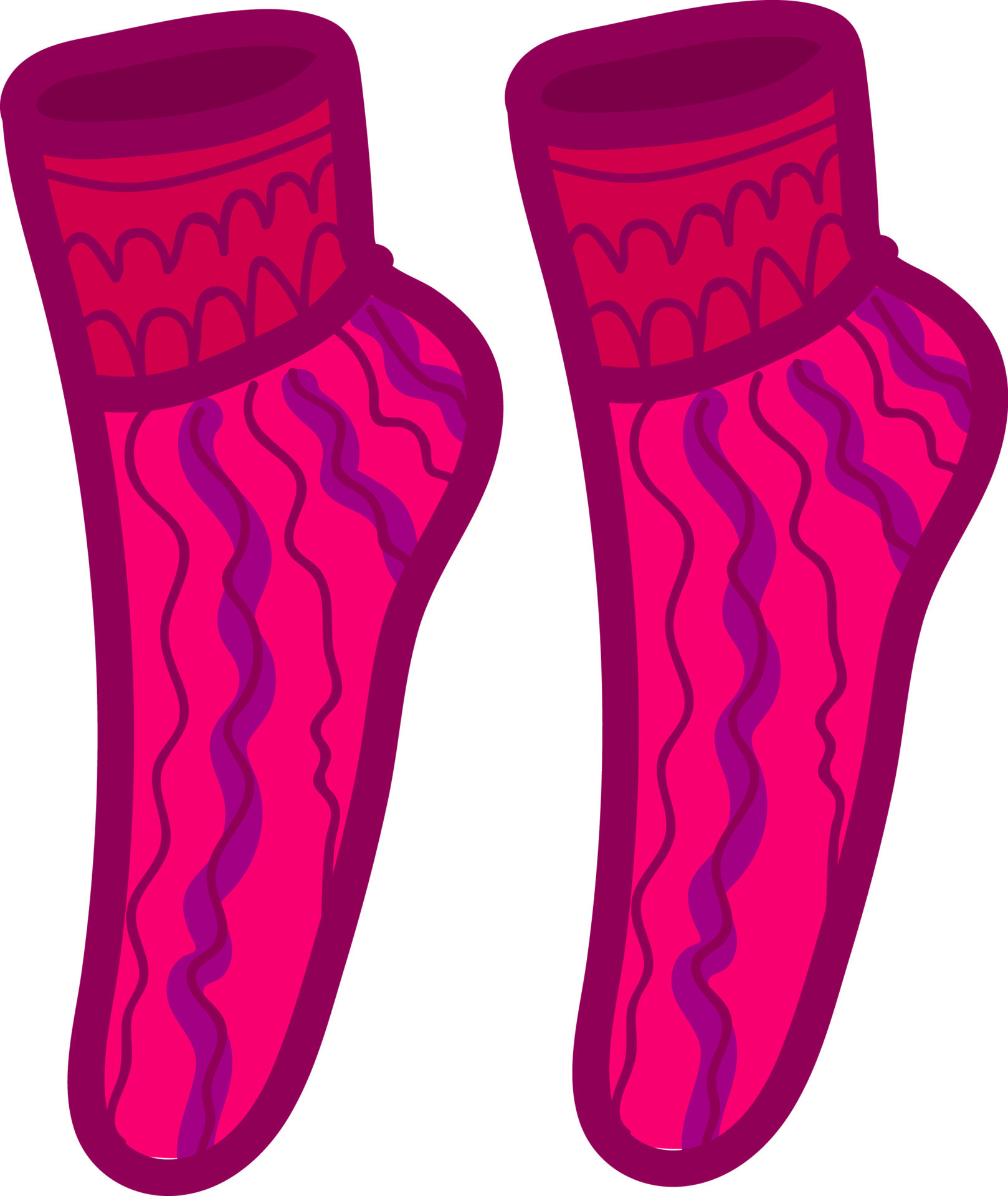 Woman pink socks, illustration, vector on white background. 13718677 ...