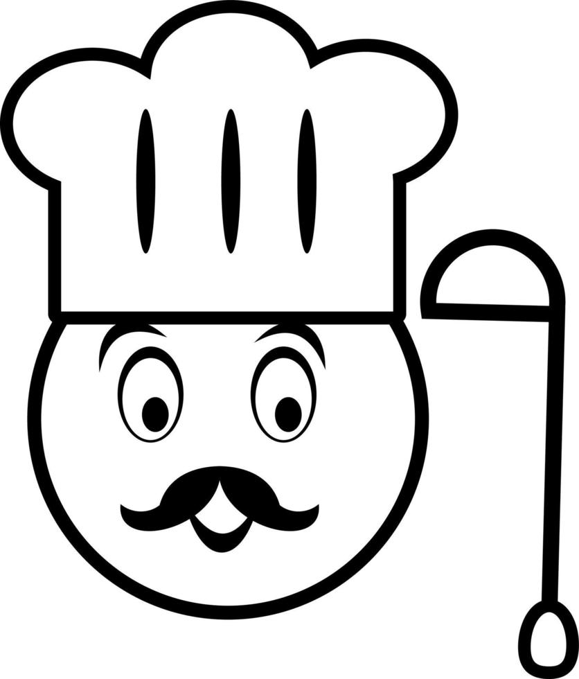 chef de restaurante, ilustración, vector, sobre un fondo blanco. vector