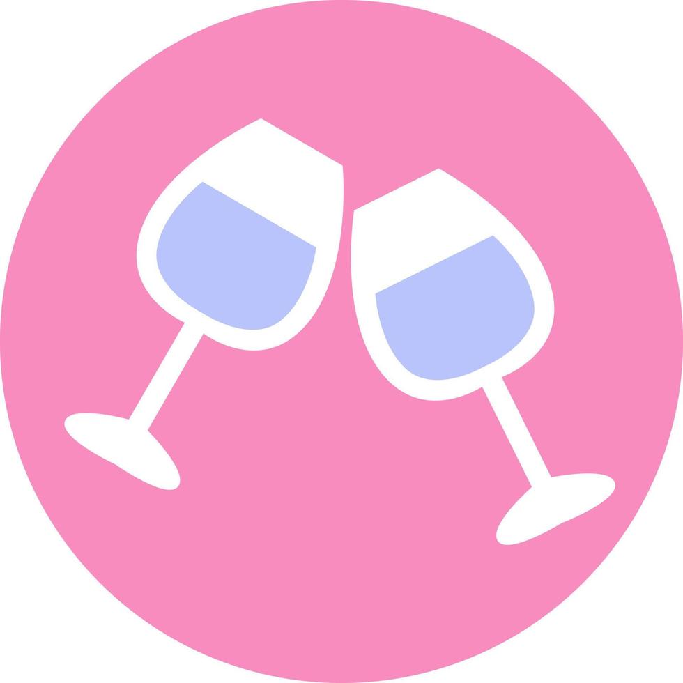 Wedding wine, illustration, vector on a white background.