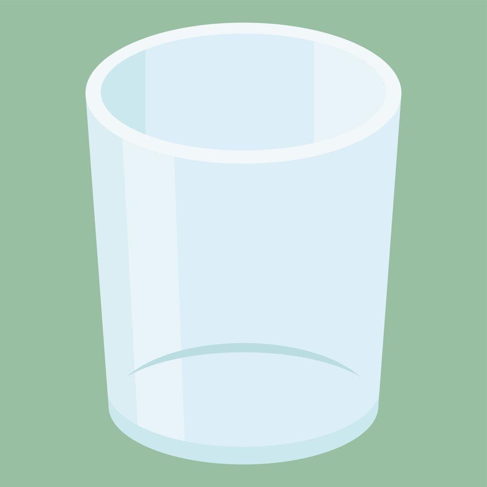 Empty glass, illustration, vector on white background.