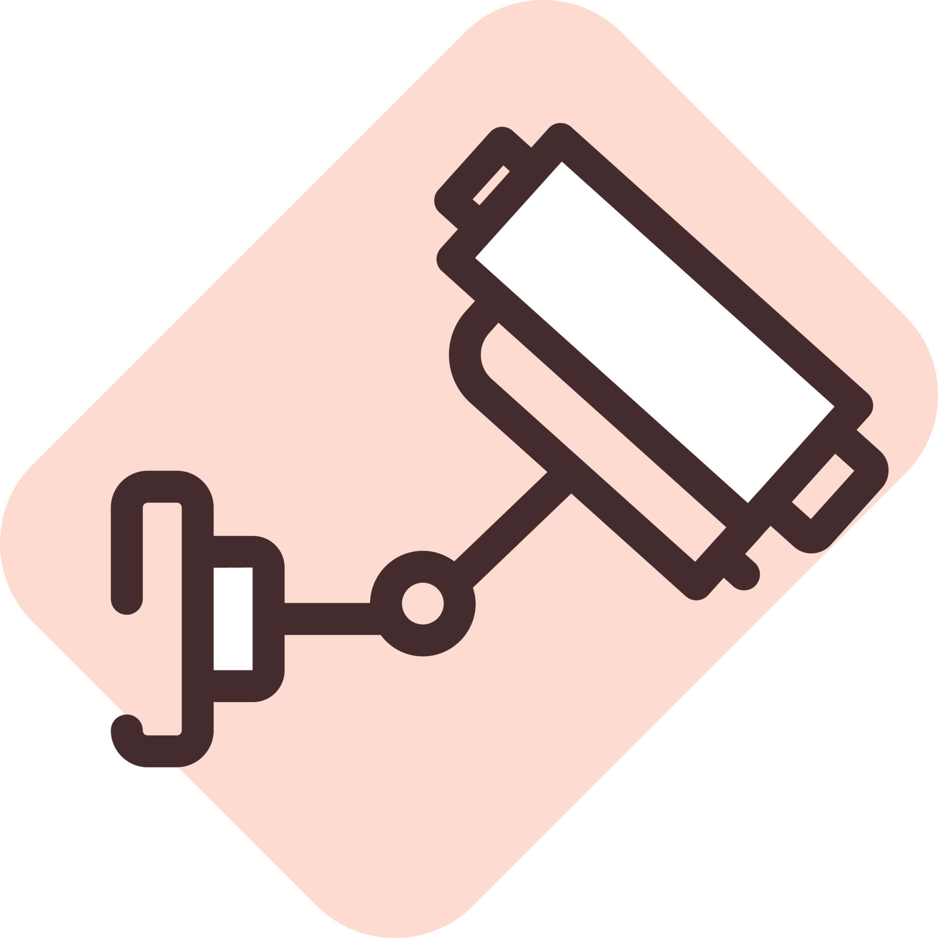 Shopping mall security, illustration, vector on a white background