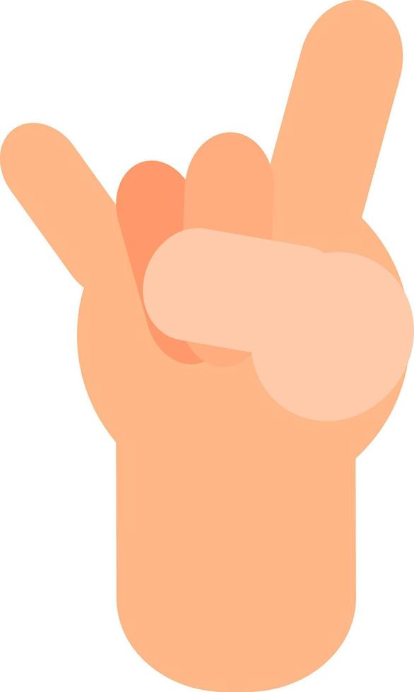 Rock symbol hand, illustration, vector on a white background.