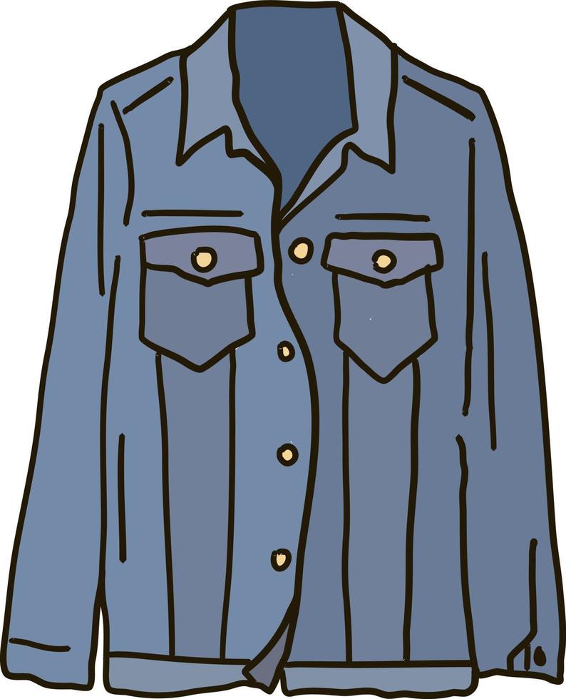 Denim jacket, illustration, vector on white background. 13718847 Vector Art at Vecteezy Denim jacket, illustration, vector on white background. 13718847 Vector Art at Vecteezy