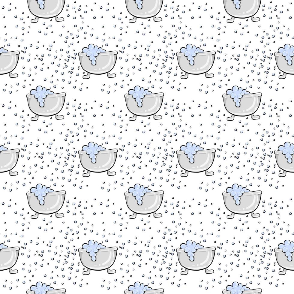 Bath soap pattern, illustration, vector on white background.