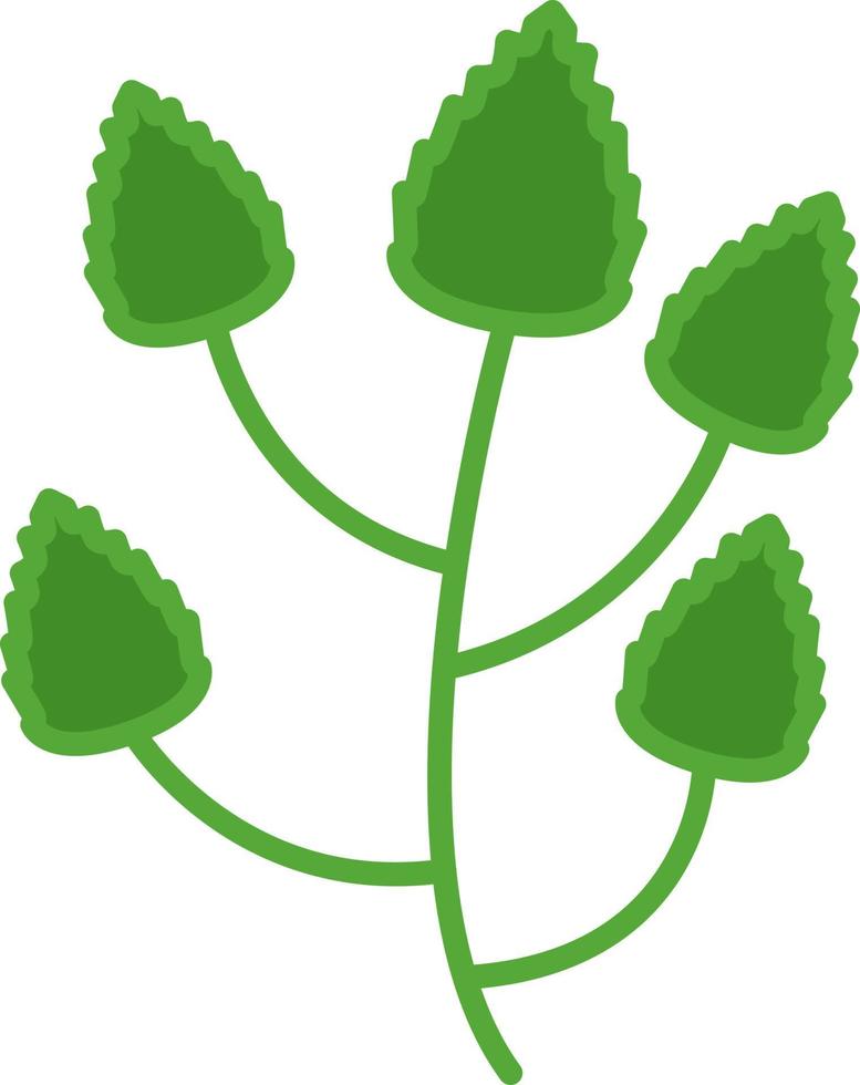 Five small leafs, illustration, on a white background. vector